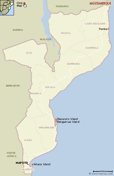 Map of Mozambique