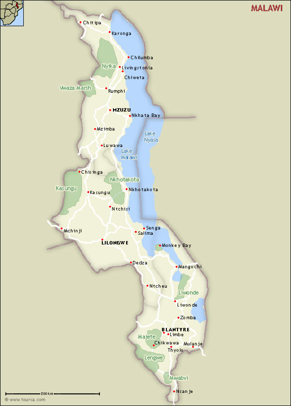 Map of Malawi