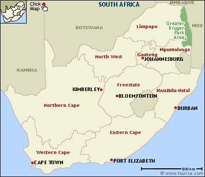 Map of South Africa